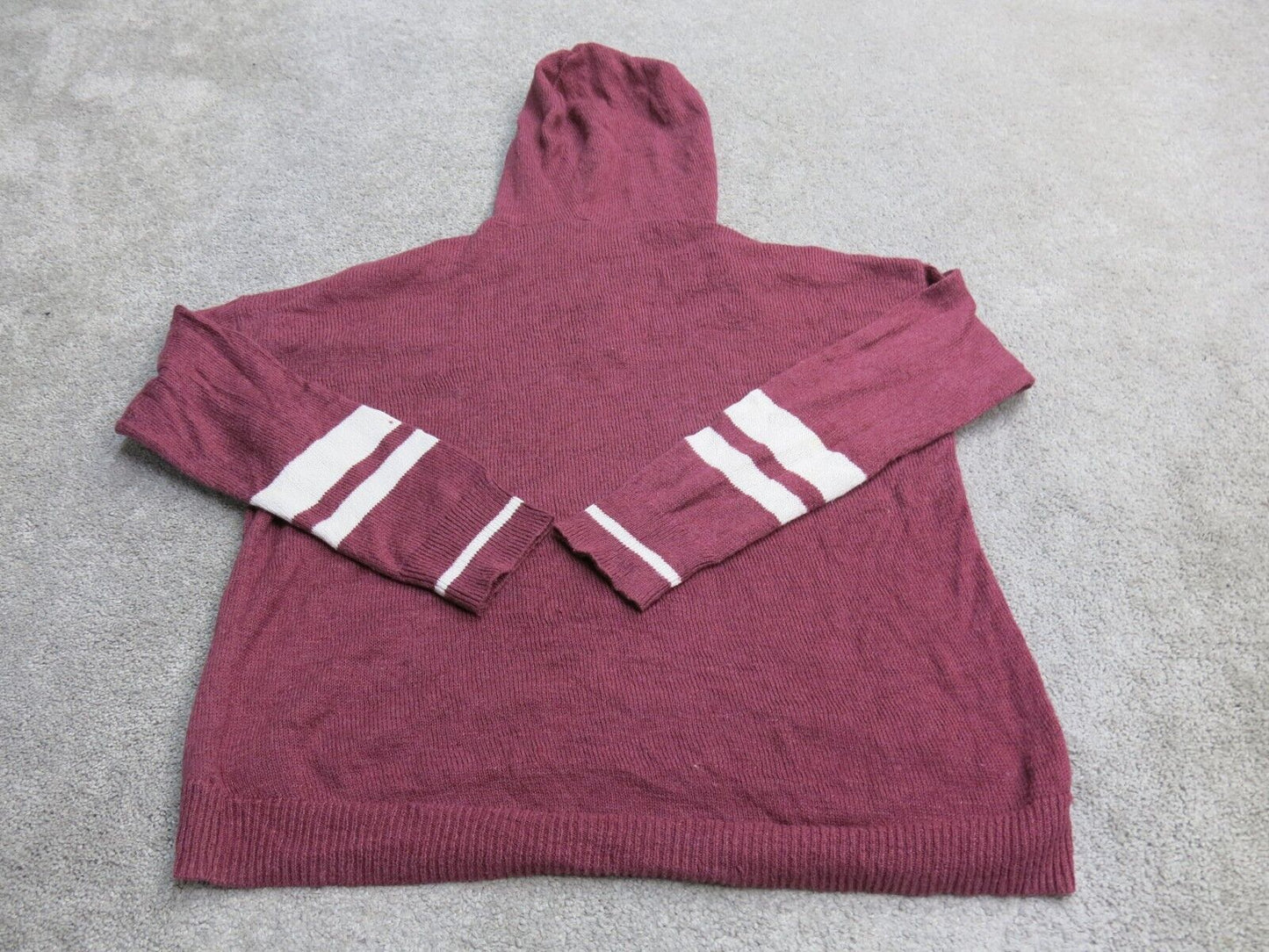American Eagle Outfitter Womens Hooded Sweater Long Sleeves Red Size Small