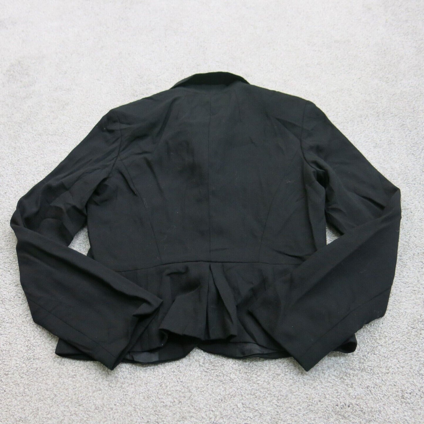 Ann Taylor Loft Women Blazer Coat Single Breasted Long Sleeve Pockets Black SZ 6