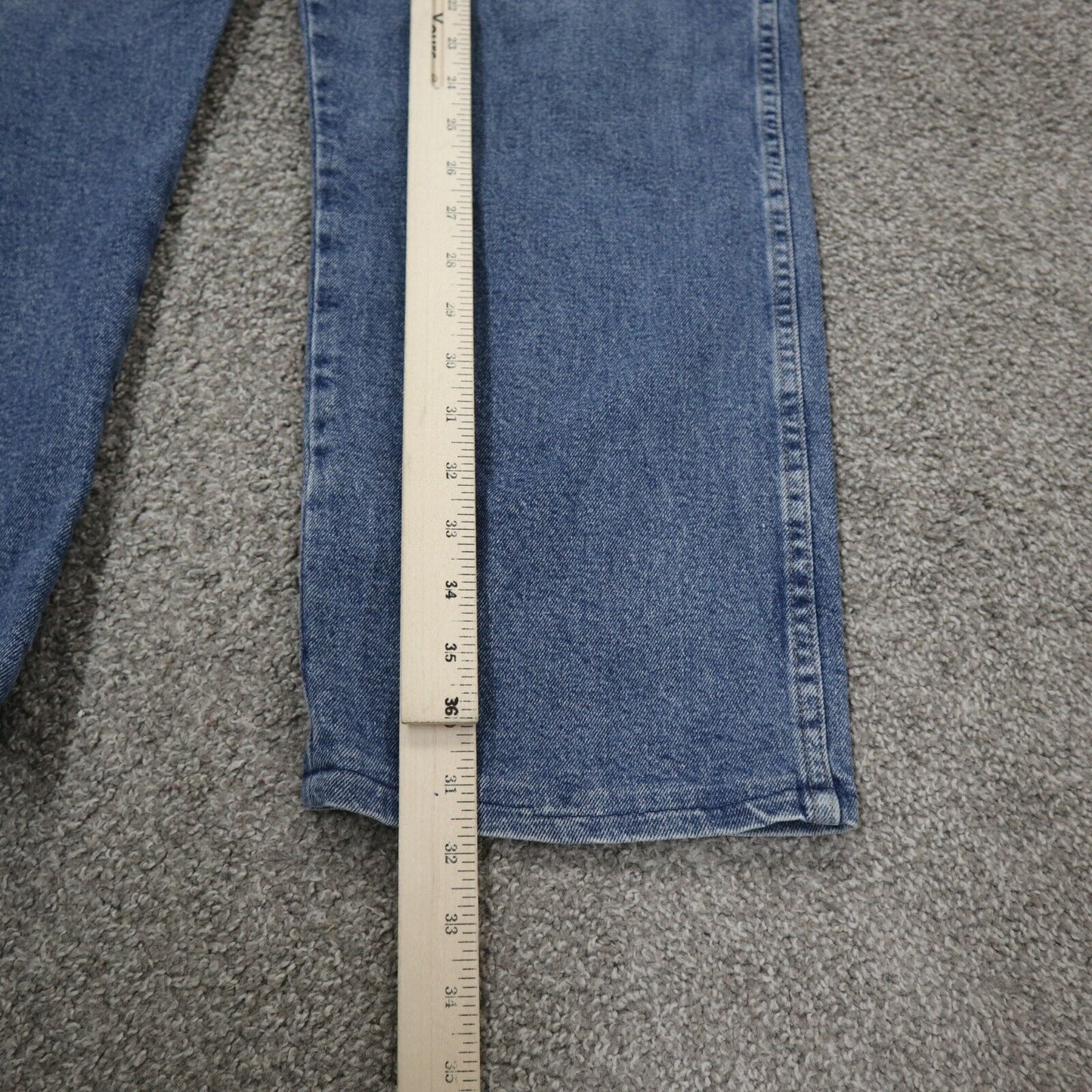 Wrangler Mans Jeans Straight Leg Stretch Regular Fit High Rise Blue Size W44XL29