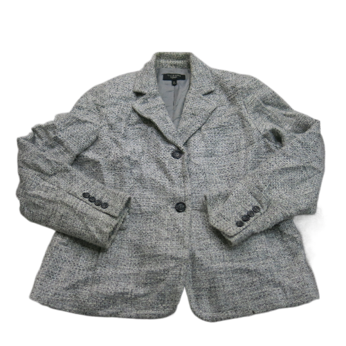 Talbots Womens Single Breasted Tweed Blazer Coat Long Sleeve Gray Size 16P