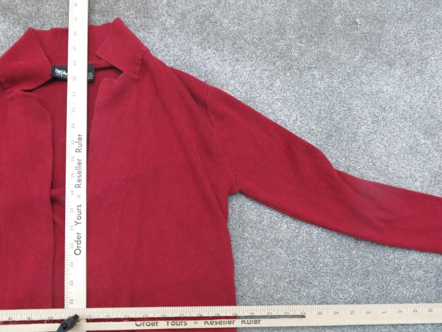 Mossimo Womens Cardigan Sweater Knitted Open Front Long Sleeve Red Size Small