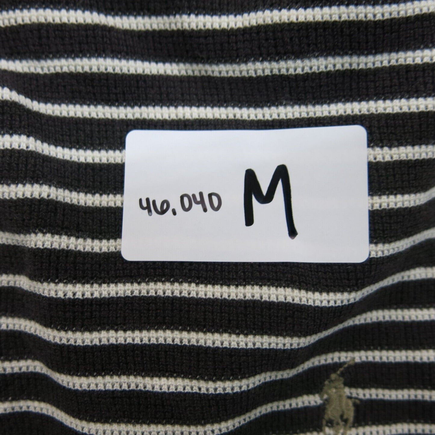 Polo Ralph Lauren Mens Polo Shirt Short Sleeve High Low Striped Black White SZ L