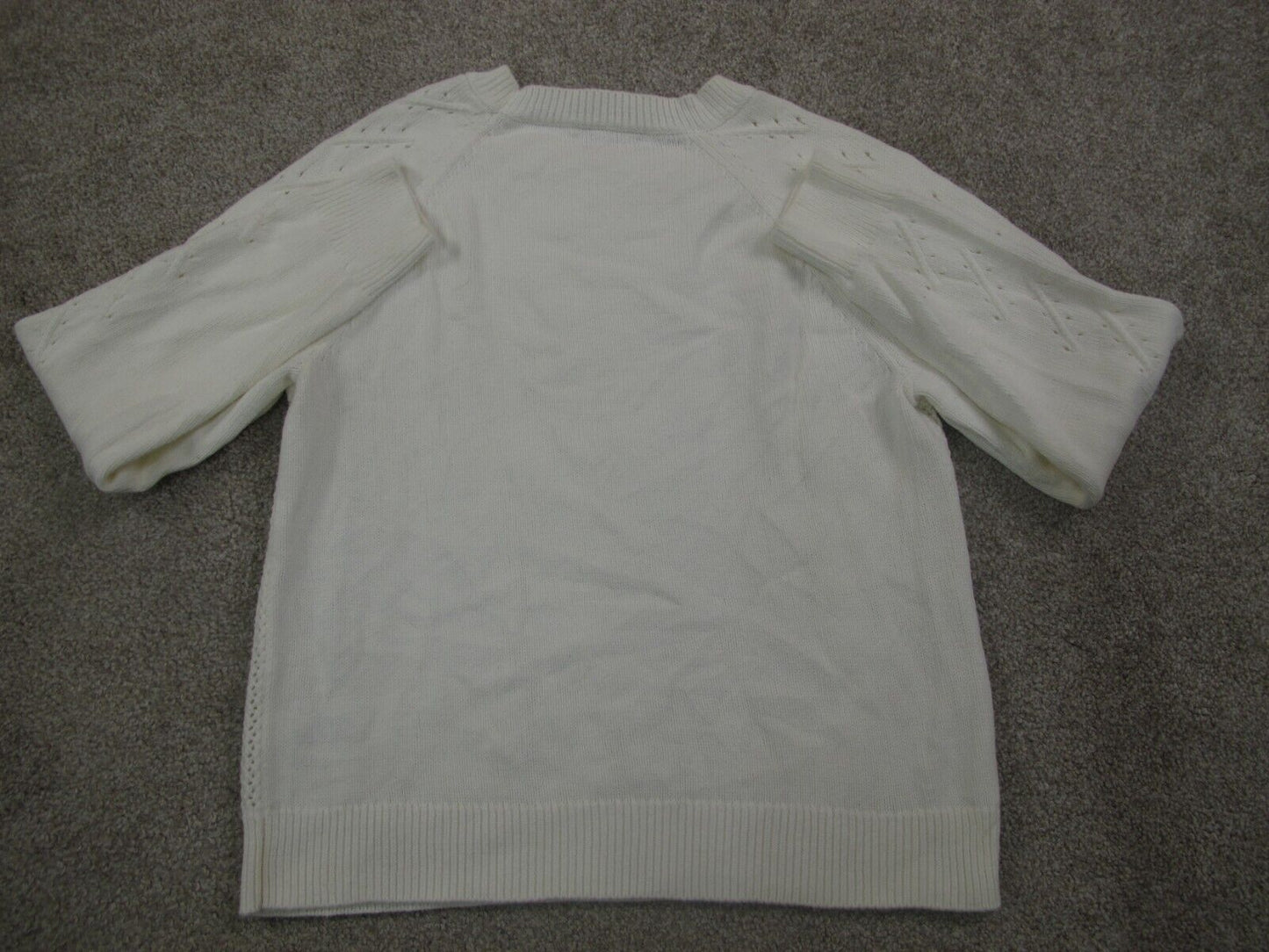 J Crew Womens Pullover Sweater Top Pullover Long Sleeves Crew Neck White Size M