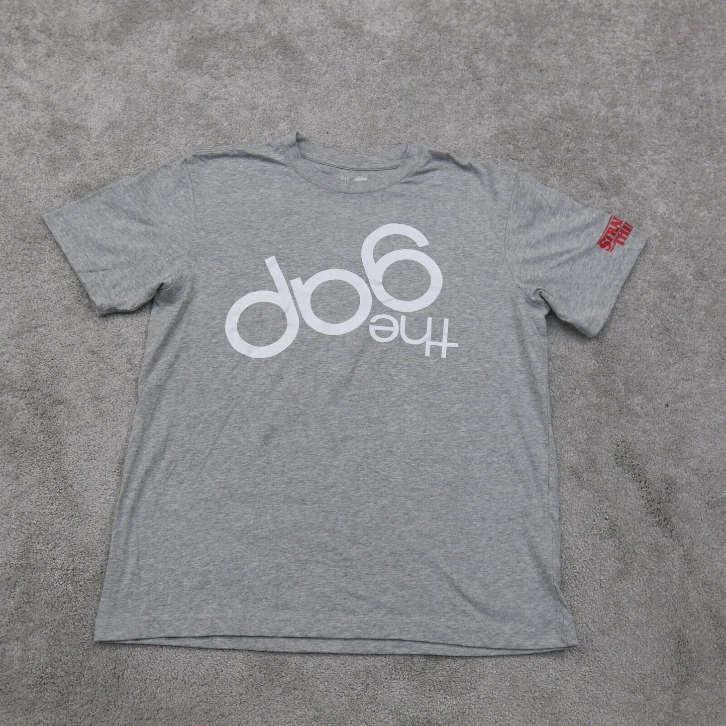 Gap Mens Crew Neck T Shirt Short Sleeves Stranger Things Graphic Print Gray SZ S