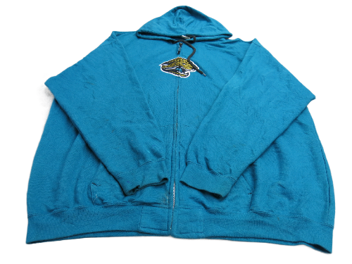 NFL Team Men Full Zip Up Hooded Sweatshirt Long Sleeve Pockets See Blue Size 2XL
