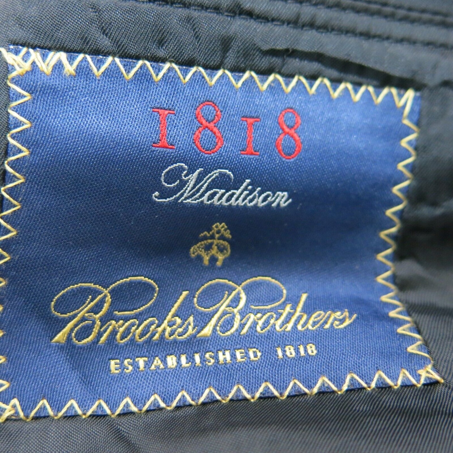 Brooks Brother Men Blazer Coat Single Breasted 100% Wool Long Sleeve Black SZ 41
