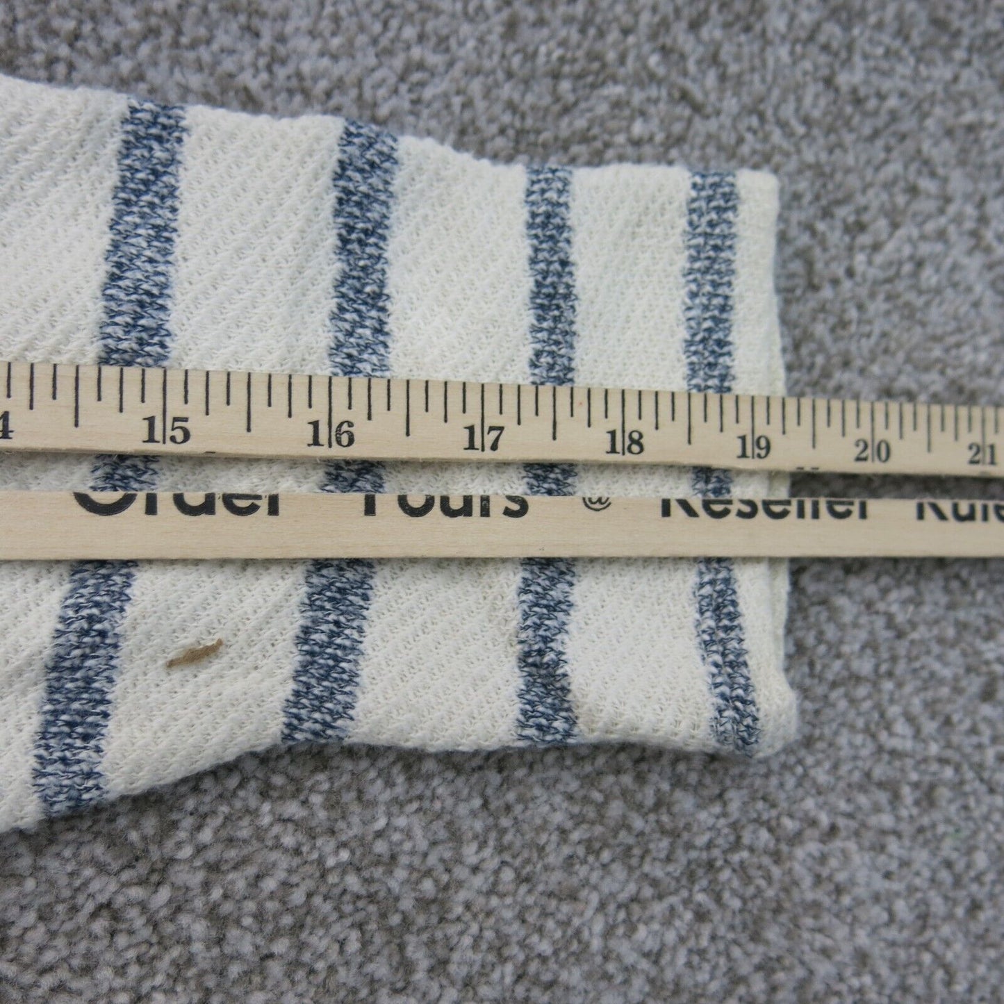 Old Navy Womens Hoodie Sweater Knitted Long Sleeve Pockets White Blue Size M
