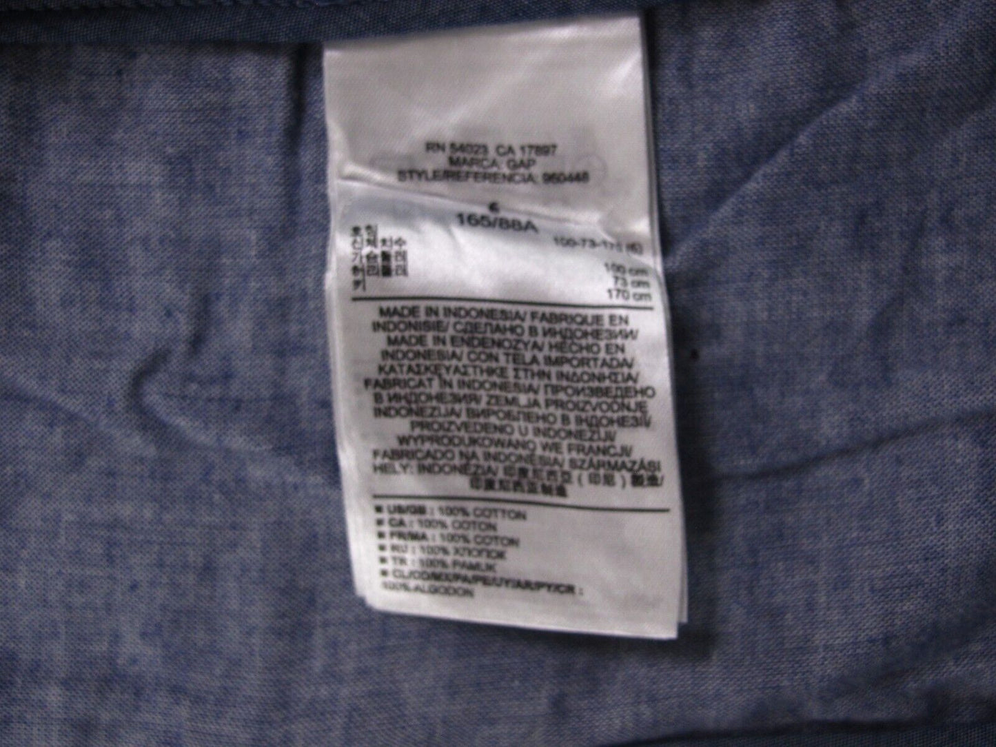 Gap Womens Blazer Jacket Single Breasted Long Sleeves Pockets Blue White Size 6