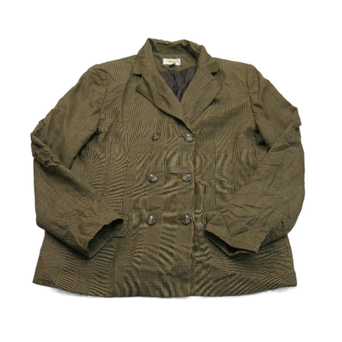 Talbots Womens Double Breasted Pea Coat Long Sleeves Pockets Brown Size 12