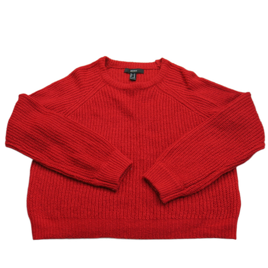 Forever 21 Womens Pullover Knitted Sweater Crew Neck Long Sleeve Red Size Medium