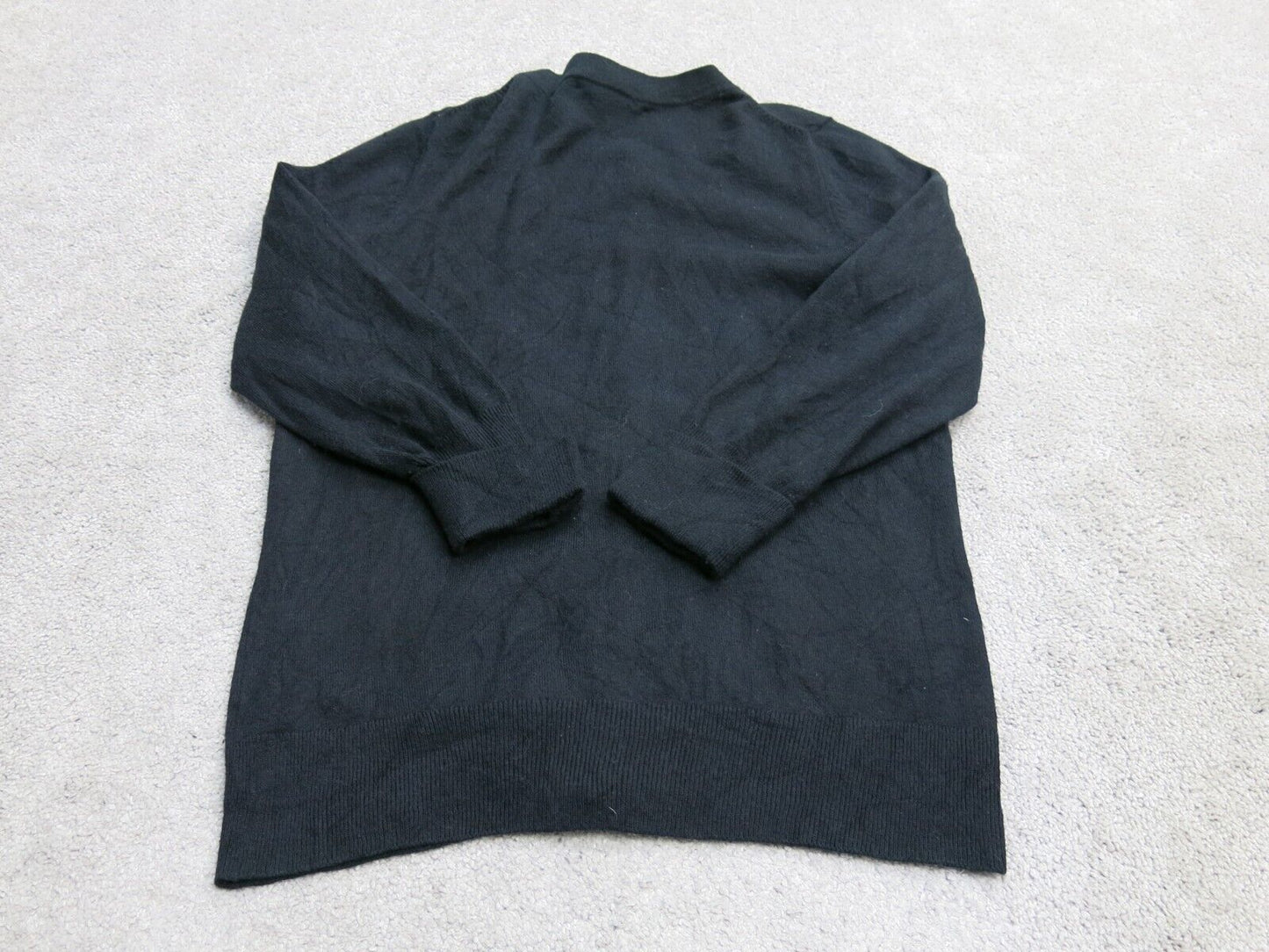 Banana Republic Womens Knitted Cardigan Sweater Long Sleeves Black Size Small