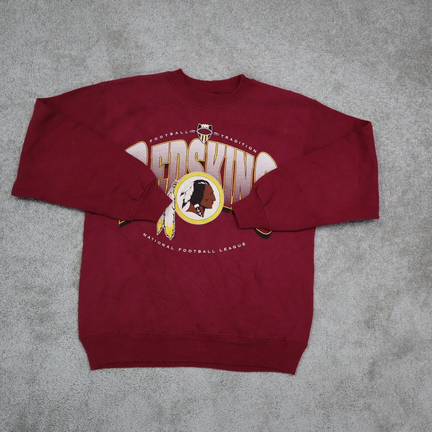 Hanes Sweatshirt Mens Size M Burgundy Cotton Heavyweight Crew Neck Graphic Print