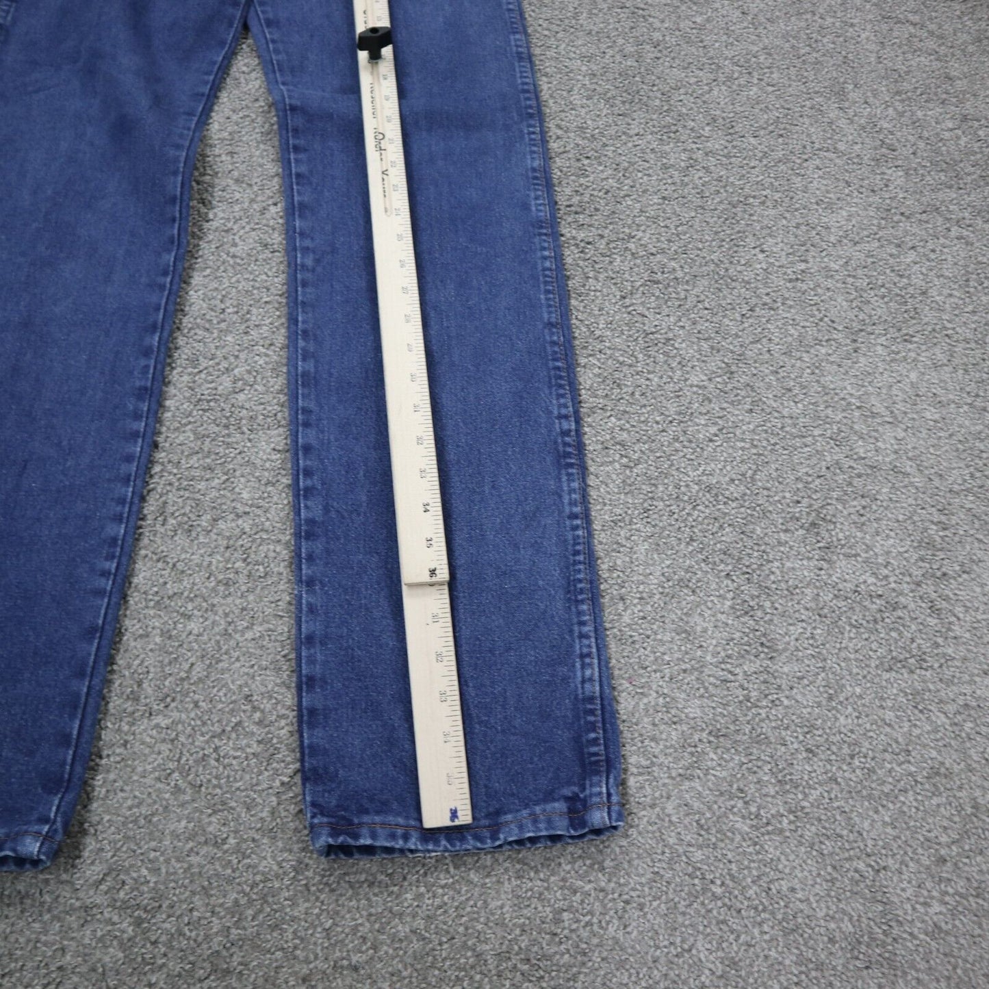 Wrangler Mens Jeans Straight Leg Denim 100 Cotton Mid Rise Blue Size W31XL30