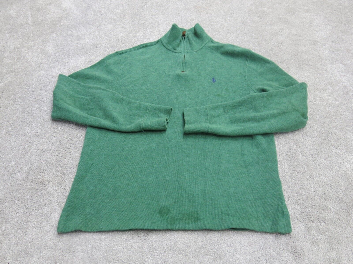 Polo By Ralph Lauren Mens Sweatshirt High Neck Long Sleeve Green Size Small
