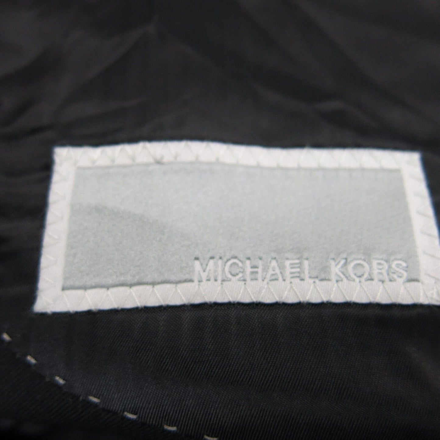 Michael Kors Mens Blazer Coat Single Breasted 100% Wool Long Sleeve Black SZ 42R