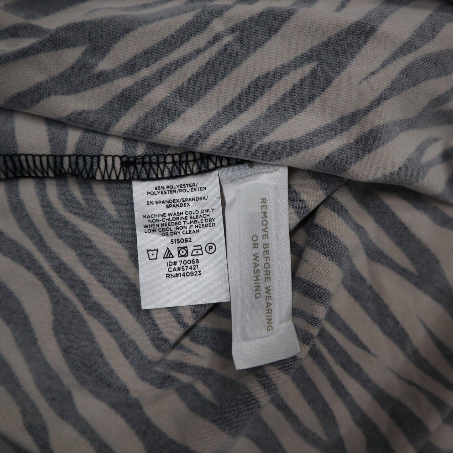 Ann Taylor Loft Womens A Line Dress Zebra Print Long Sleeve Tank Black Size 6