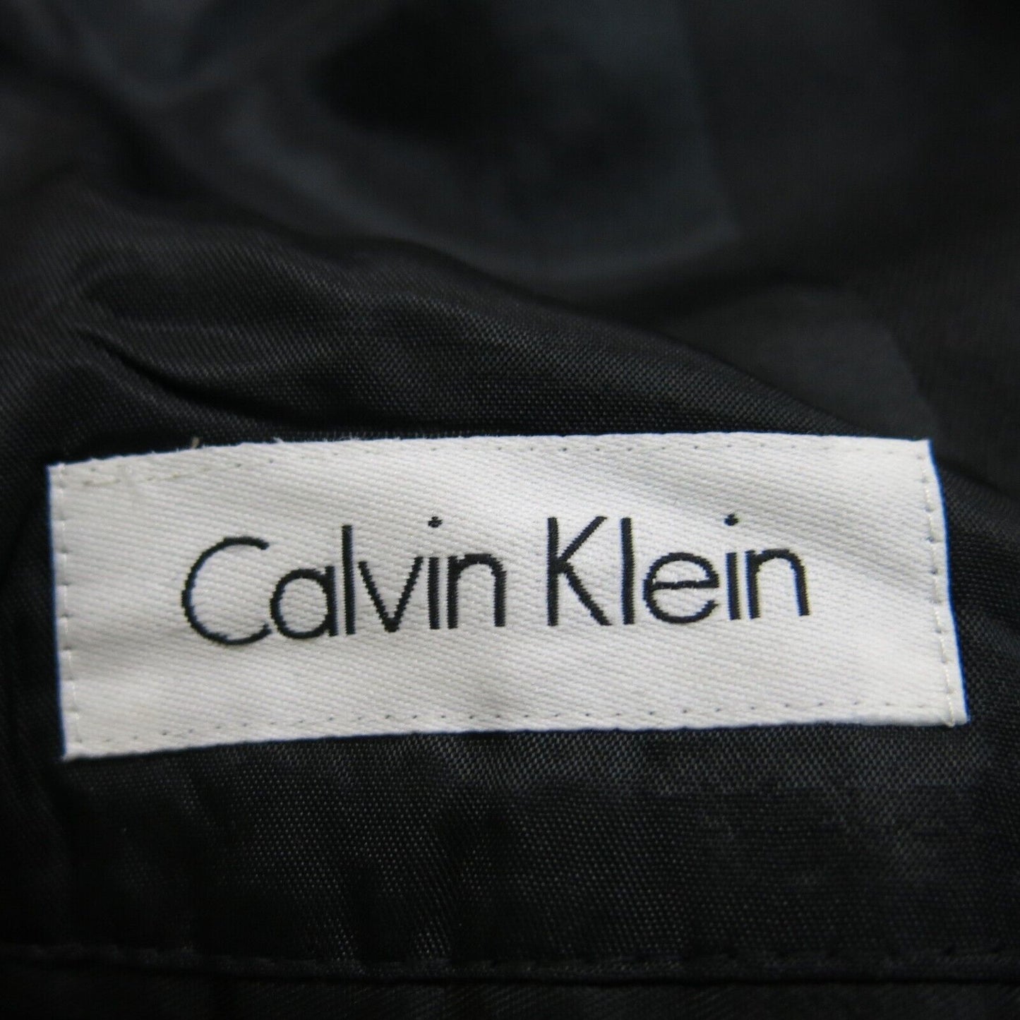 Calvin Klein Mens Blazer Coat Single Breasted Long Sleeves Pockets Black Size M