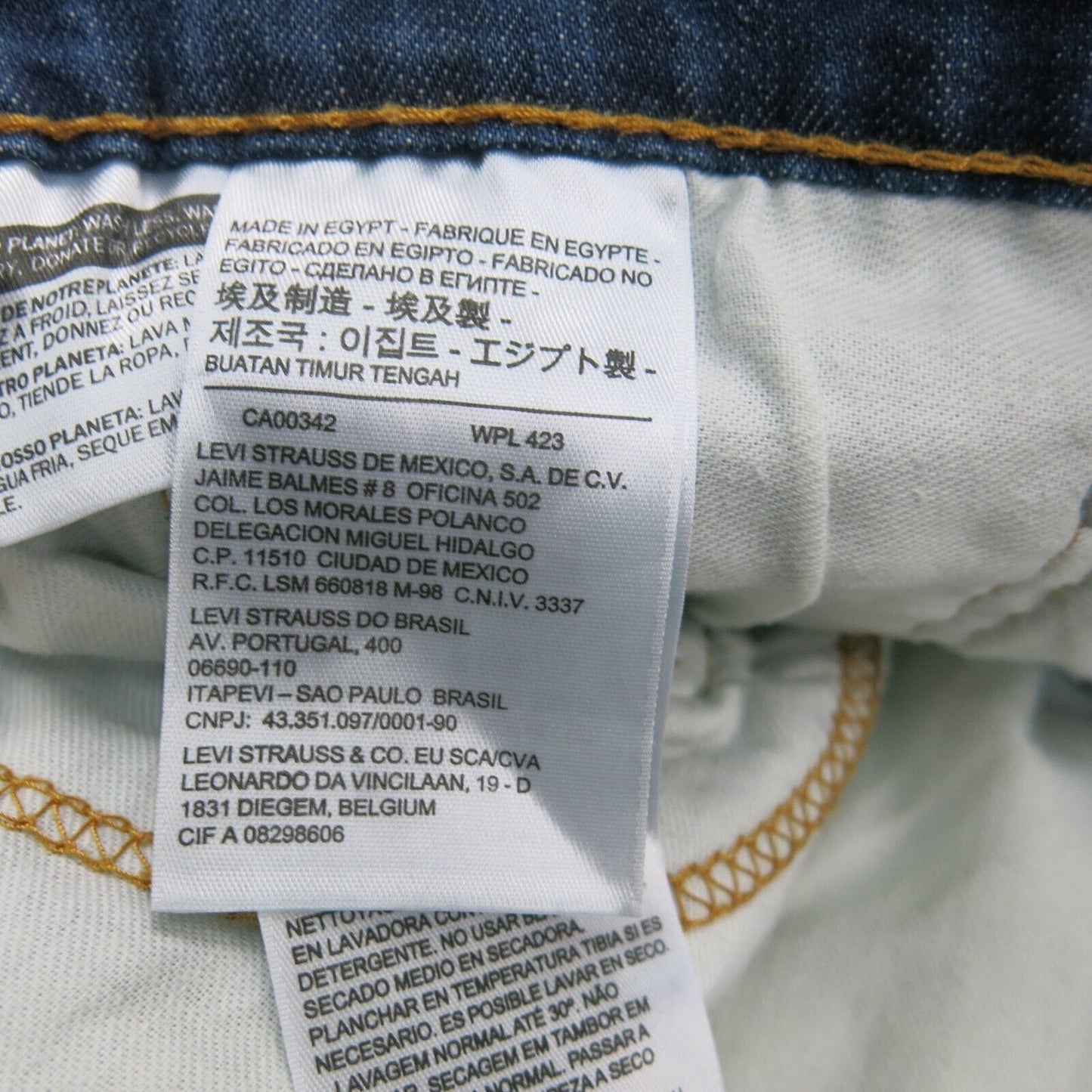 Levis 502 Mens Jeans Slim Straight Leg Denim Mid Rise Blue Size W41XL27.5
