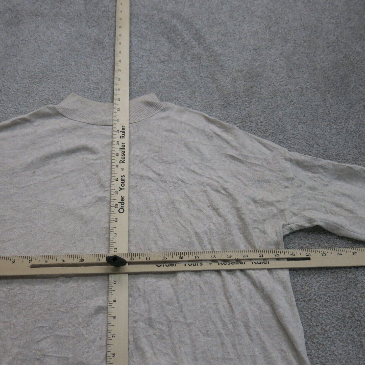 Old Navy Womens Pullover Sweater Knitted Mock Neck Long Sleeves Gray Size Large