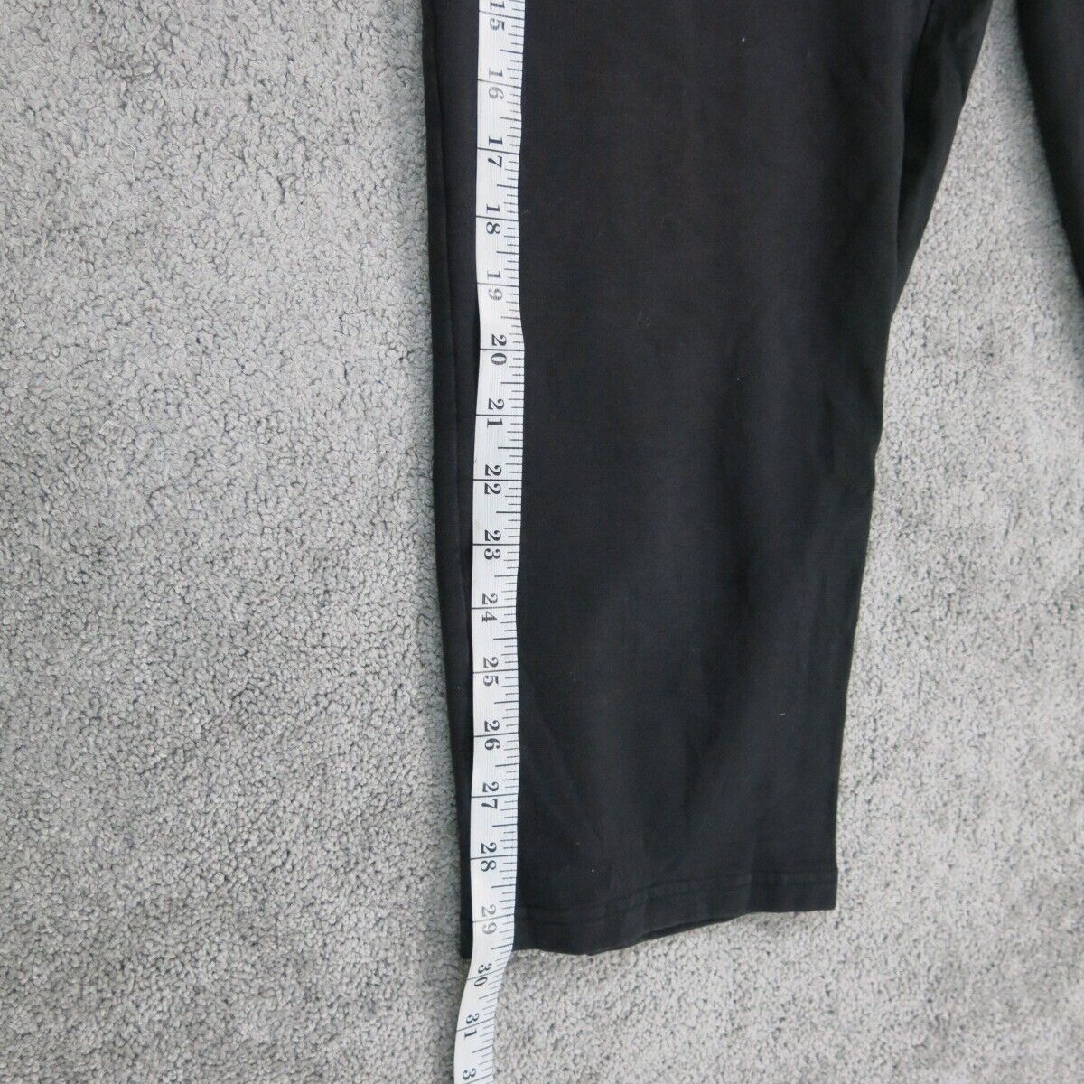 Talbots Womens Yoga Capri Legging Elastic Waist Pull on Pockets Black Medium