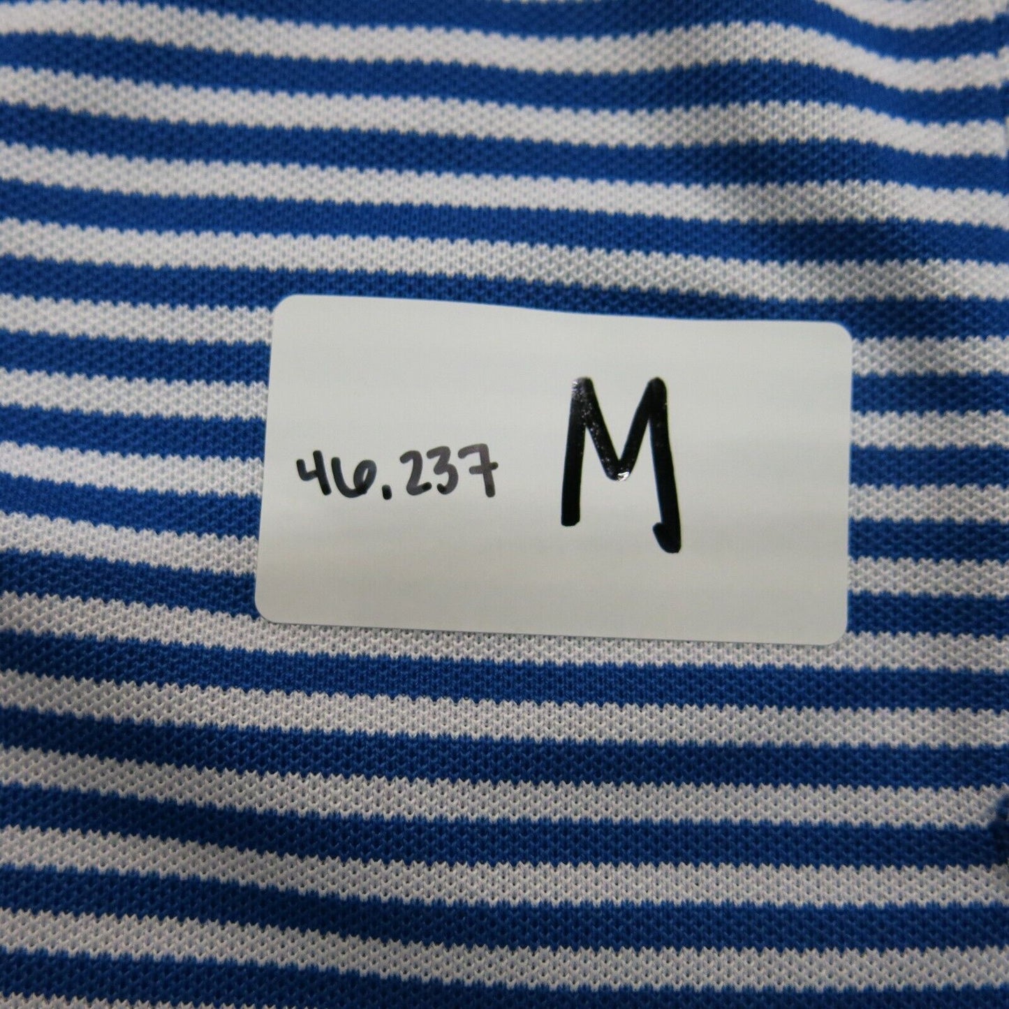 Vineyard Vines Men Striped Polo Shirt Cap Sleeves Logo Blue White Size Large