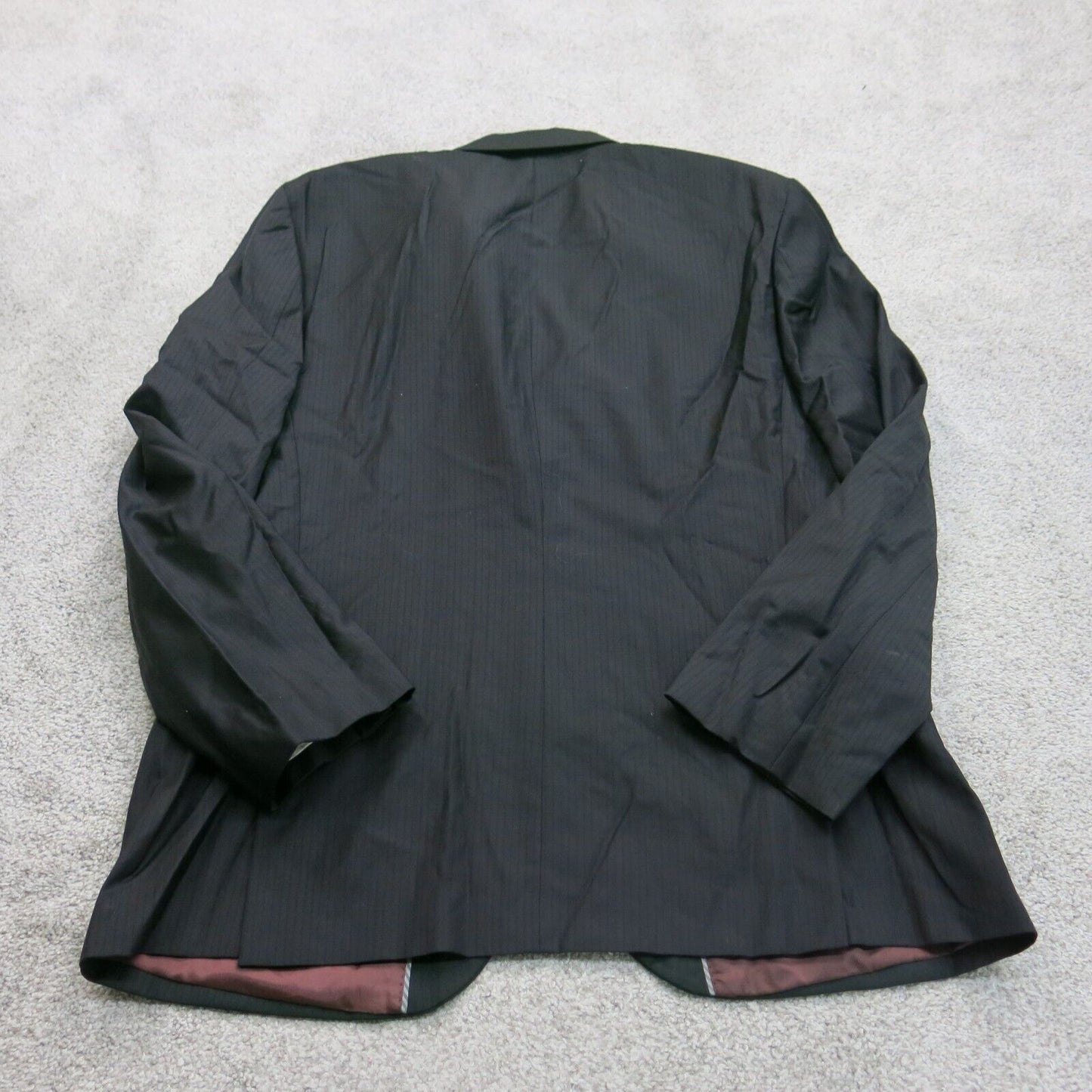 Express Mens Blazer Coat Single Breasted Long Sleeves Pockets Black Size 44R