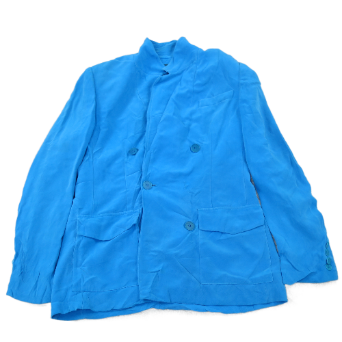 Lauren Ralph Womens Double Breasted Blazer Pea Coat Long Sleeves Blue Size 6
