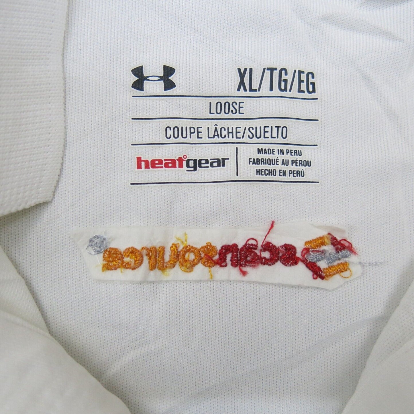 Under Armour Mens Polo Shirt Its All About Kids Loose Heatgear White Size XL