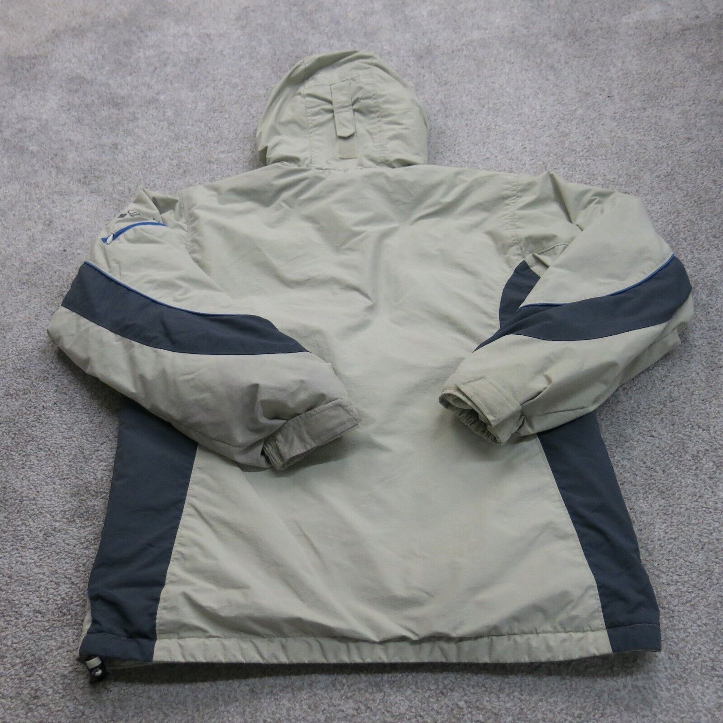 Columbia Womens Full Zip Windbreaker Hooded Jacket Gray Black Size Medium