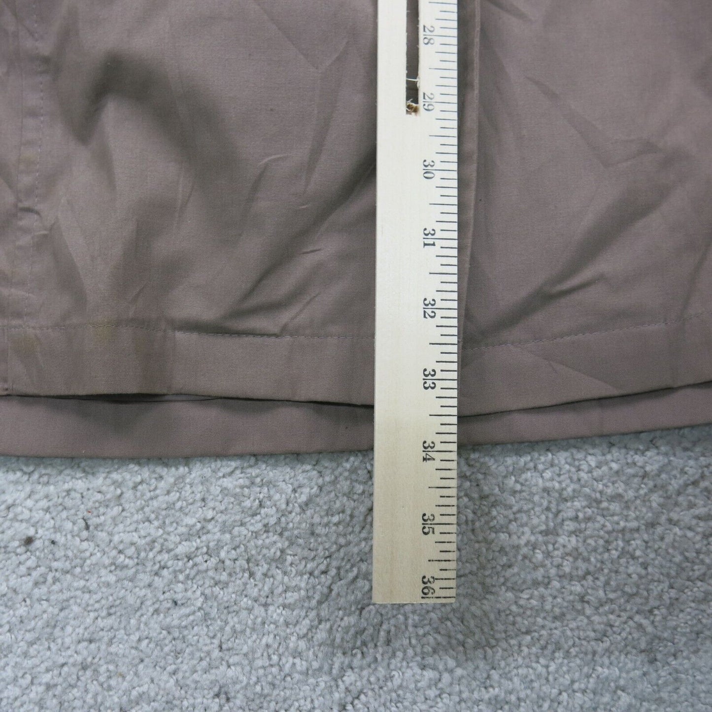 London Fog Womens Long Pea Coat Single Breasted Tie Waist Long Sleeve Brown SZ 4