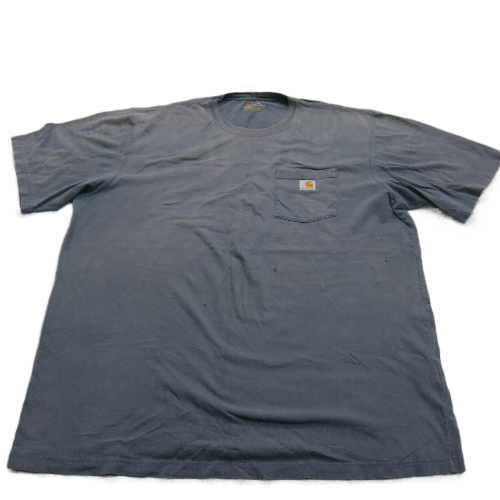 Carhartt Mens Crew Neck T Shirt Short Sleeves Original Fit Pocket Gray Size XLT