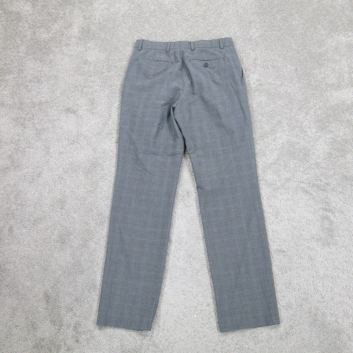 Banana Republic Men Pant Slim Straight Leg Tailored Fit Dress Pant Gray W30XL32