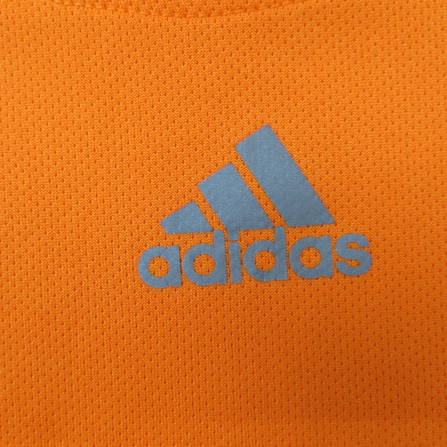 Adidas Mens Crew Neck T Shirt Short Sleeves Logo Orange Size X Large