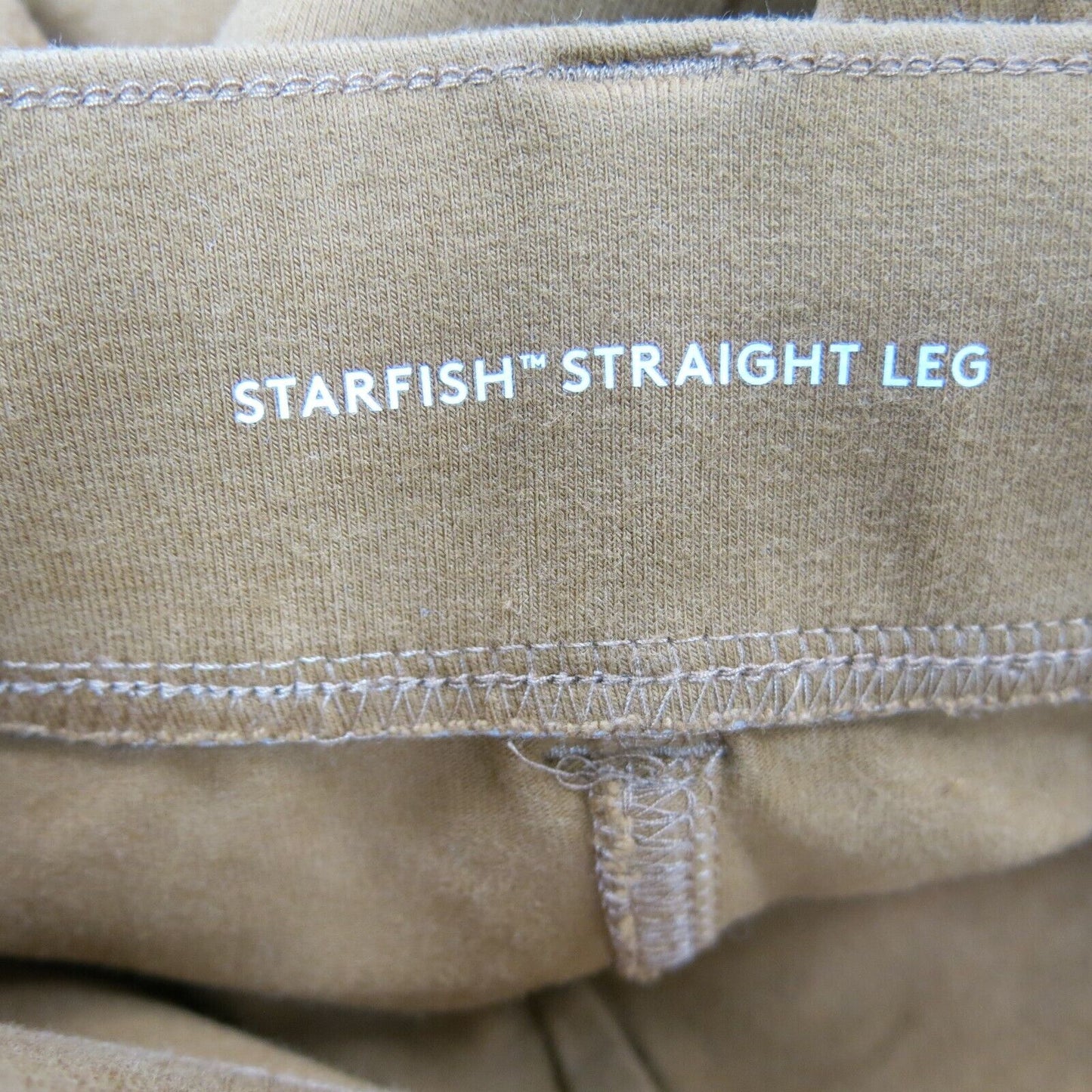 Lands End Women Pant Ankle Starfish Straight Leg Mid Rise Gold Brown Size Small