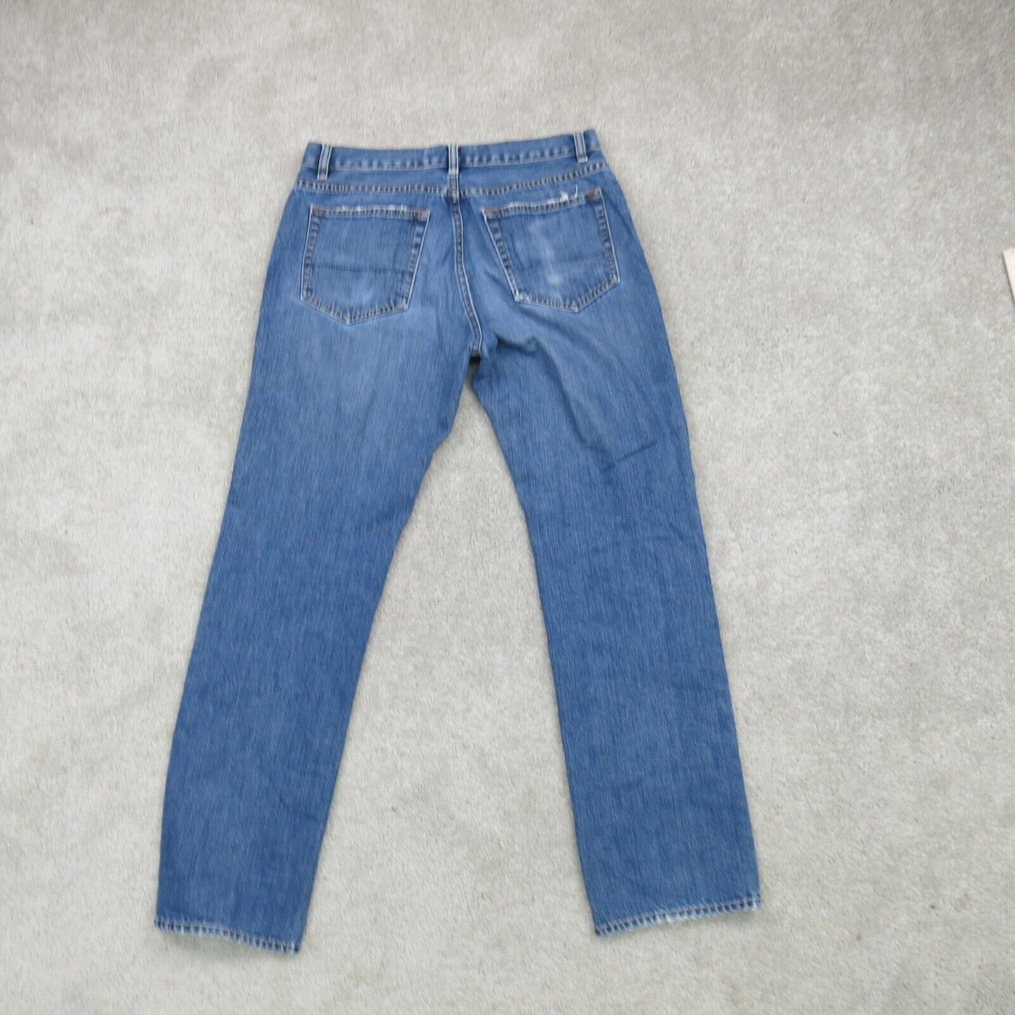 J. Crew Mens Jeans Straight Leg Denim Mid Rise Stretch Pockets Blue Size W33XL32