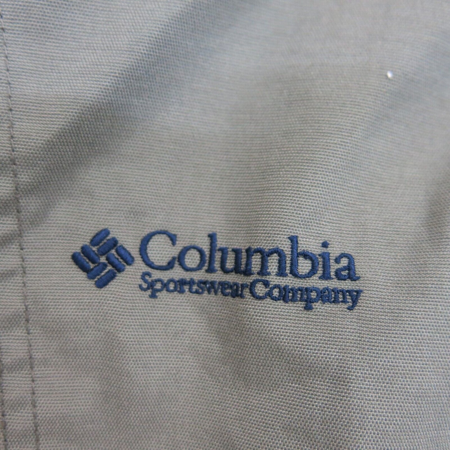 Columbia Sportswear Mens Jacket Full Zip Up Mock Neck Pockets Khaki Size Large