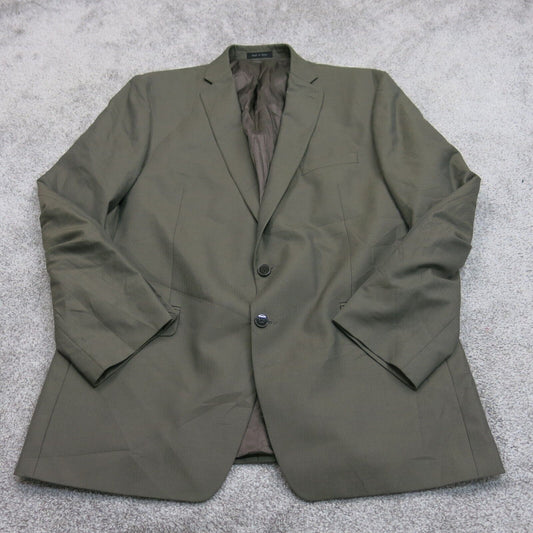 Calvin Clein Mens Blazer Coat Single Breasted Long Sleeves Dark Gray Size 46R