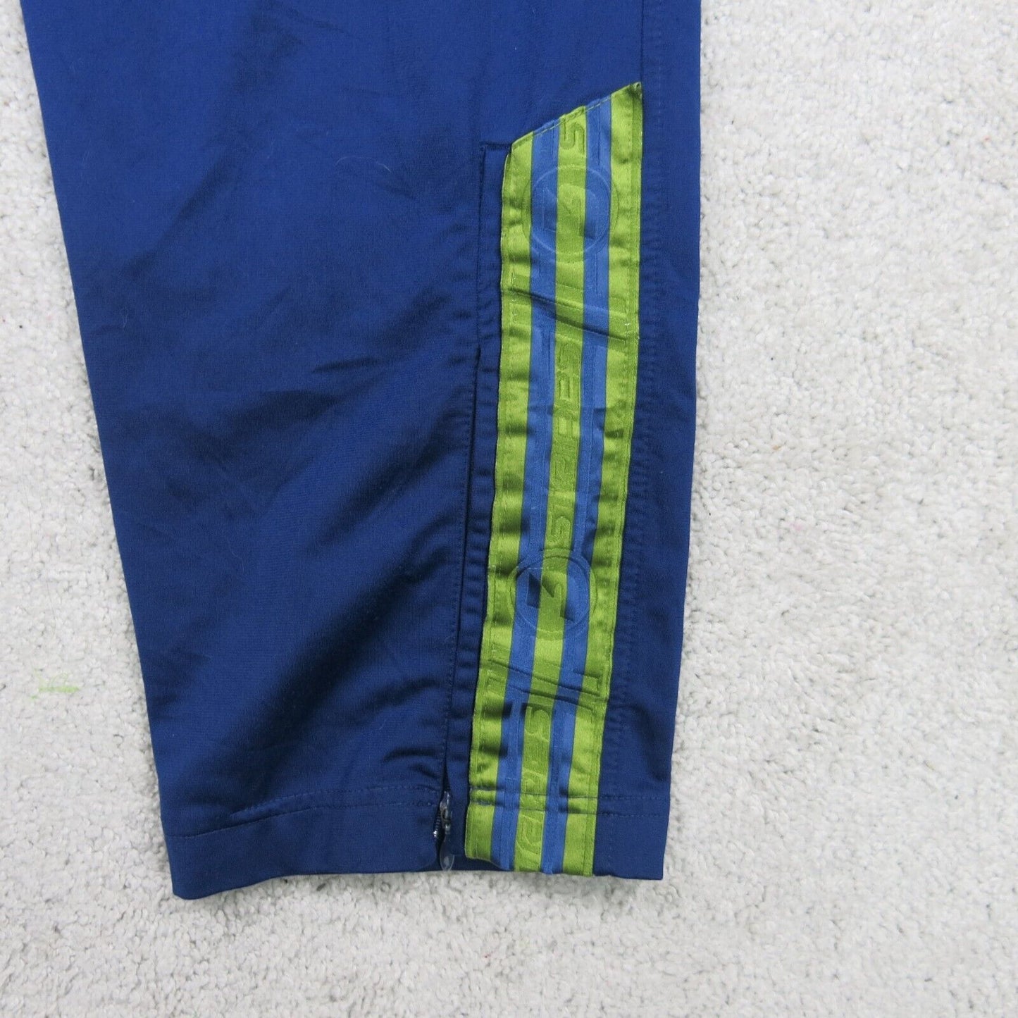 Adidas Mens Pant Trouser Drawstring Elastic Waist Navy Blue Size Medium