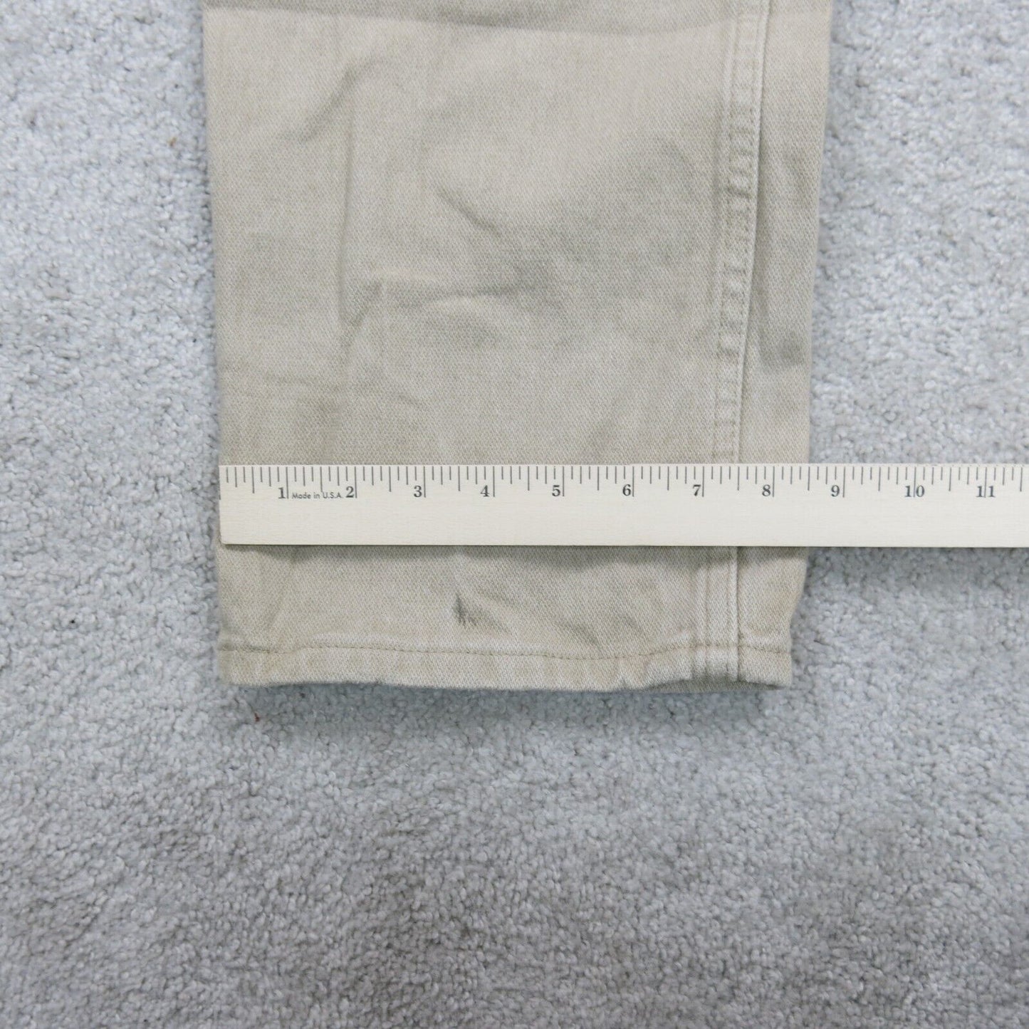 Wrangler Men Jeans Straight Leg High Rise 100% Cotton Stretch Beige Size W40XL34
