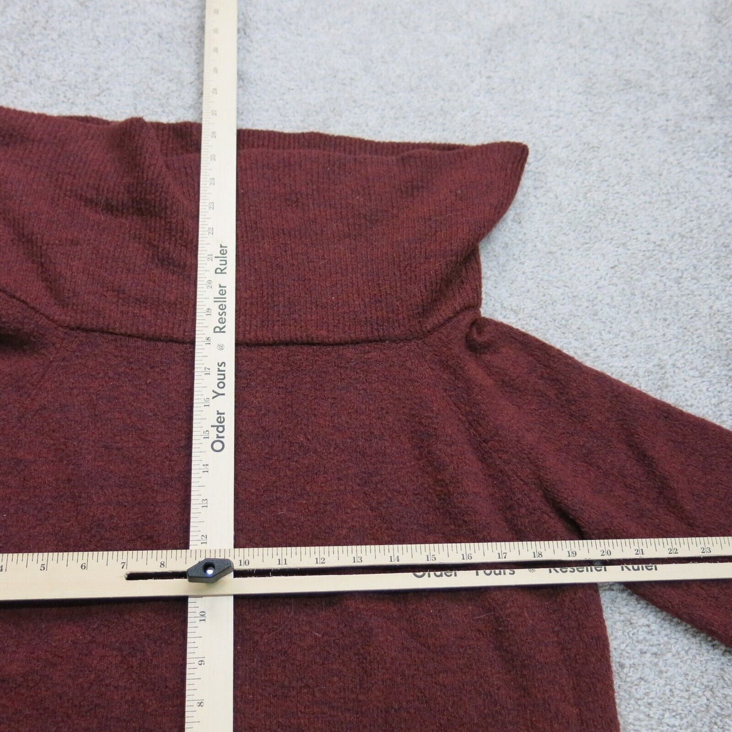 H&M Womens Pullover Sweater Knitted Long Sleeve Turtleneck Maroon Size X Small