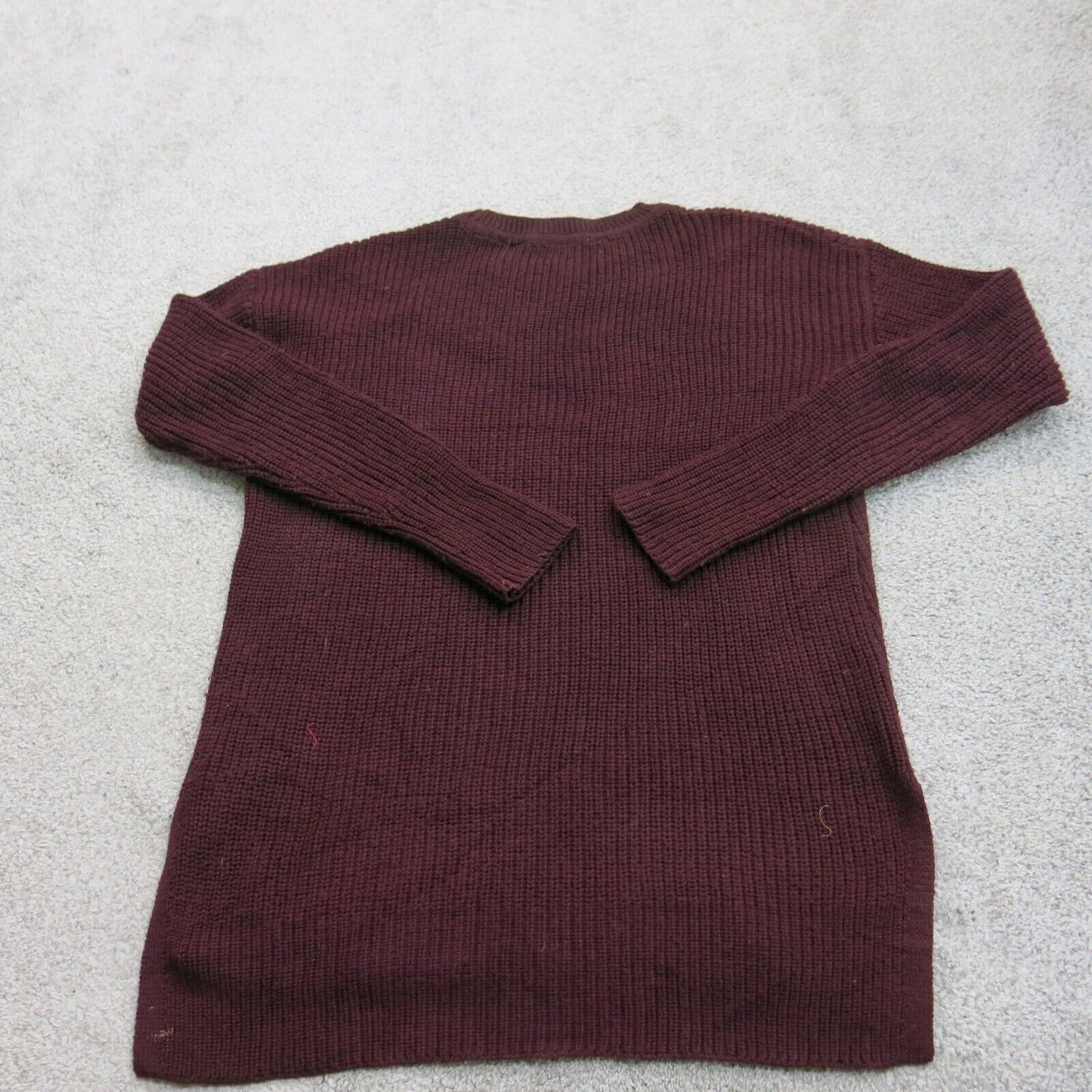 Athleta Womens Pullover Sweater Crew Neck High Low Hem Solid Red Size Small