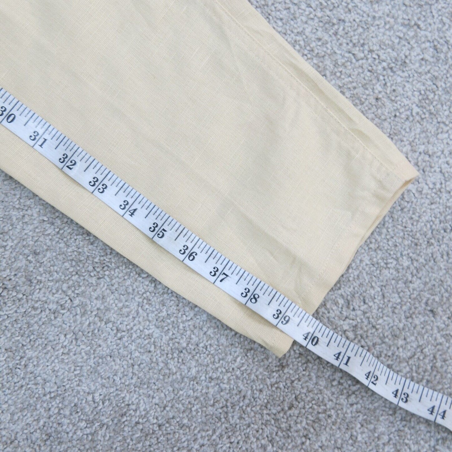 Talbots Womens Jeans Mid Rise Tapered Leg Stretch Flat Front Ivory Size 4