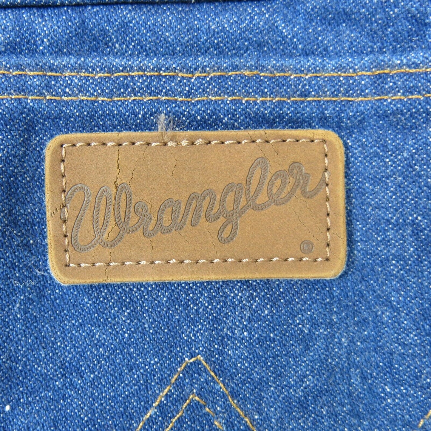 Wrangler Mens Jeans Straight Leg Denim Relaxed Fit Low Rise Blue Size W38XL32