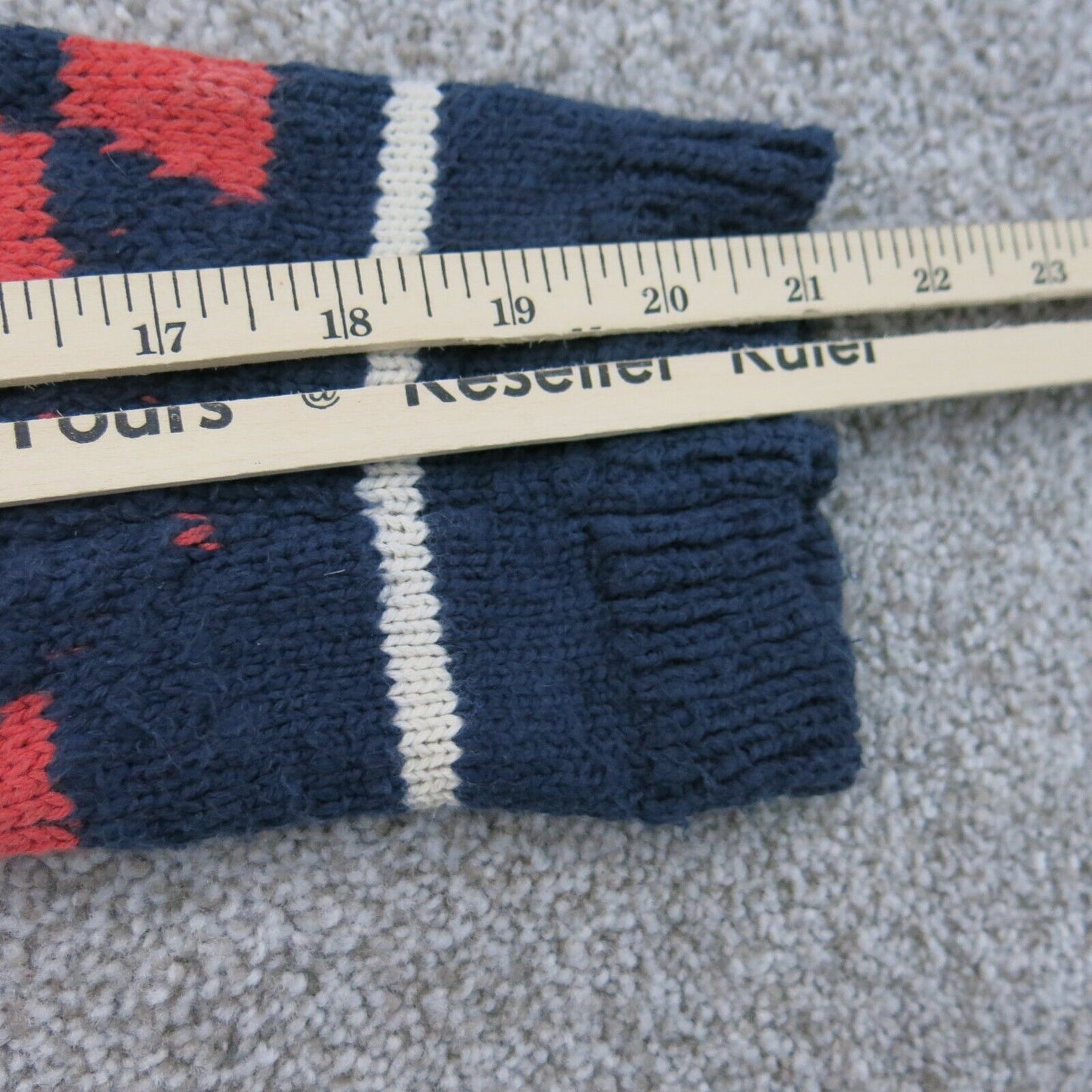 Lucky Brand Womens Cardigan Sweater Hooded Long Sleeve Pockets Blue Red Size S
