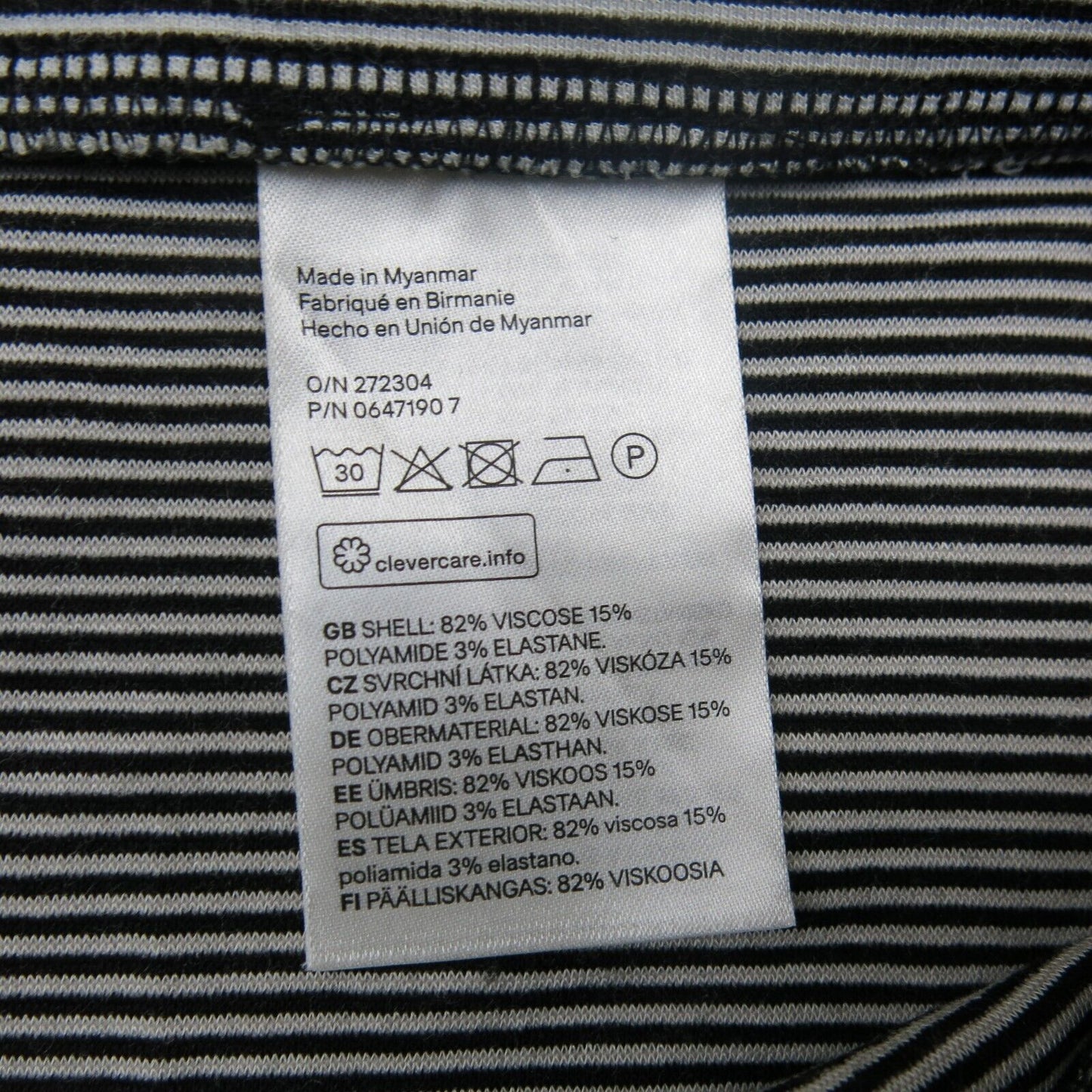 H&M Womens Straight Pencil Wrap Skirts Pinstriped Pull On White Black Size Small