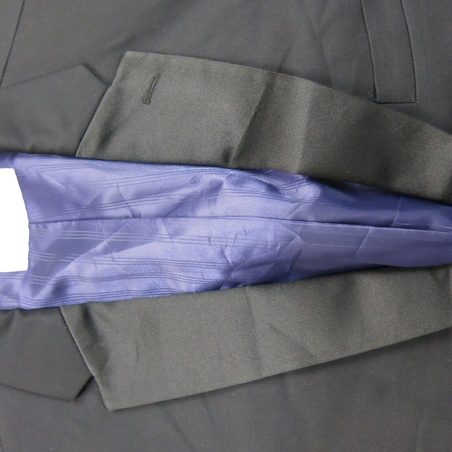 Michael Kors Mens Blazer Coat Collard Long Sleeves 100% Wool Black Size 40L