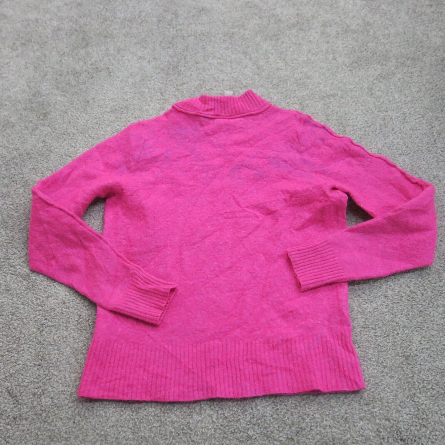Athleta Womens Sweater Knitted Crew Neck Long Sleeve Hot Pink Size X Small