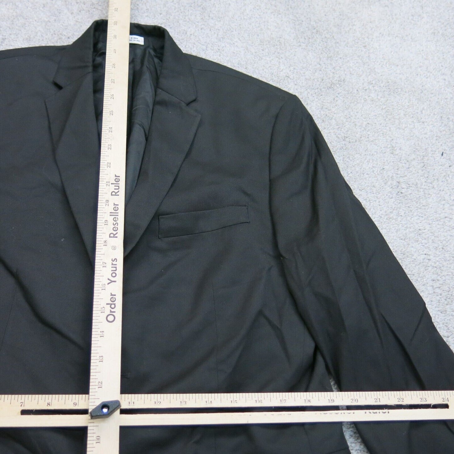 Calvin Klein Mens Blazer Coat Single Breasted Long Sleeves Pockets Black Size M