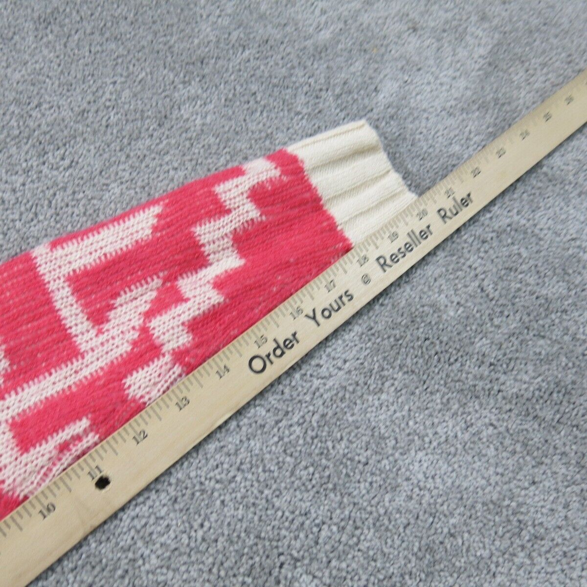 Forever 21 Womens Pullover Sweater Geometric Crew Neck Cotton Red White Large