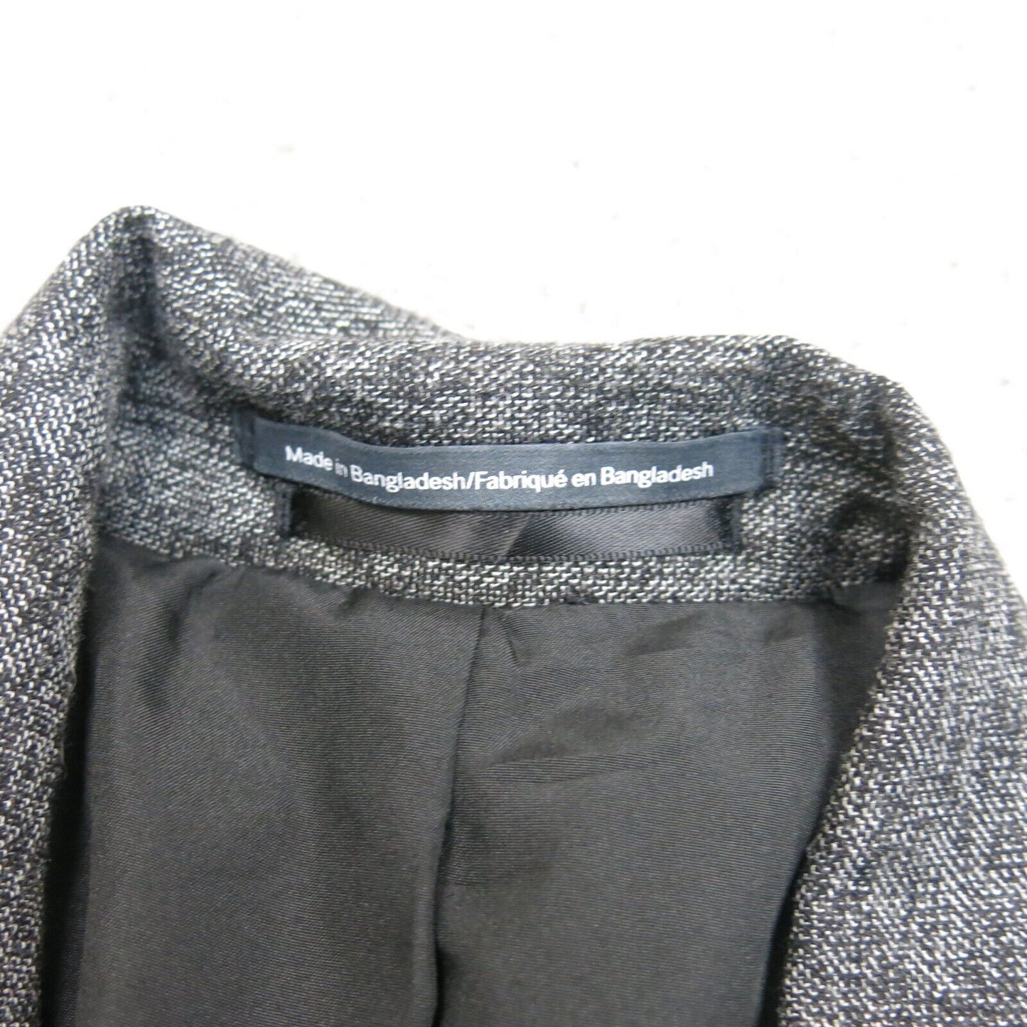 H&M Mens Blazer Coat Single Breasted Long Sleeves Pockets Black Size 38R